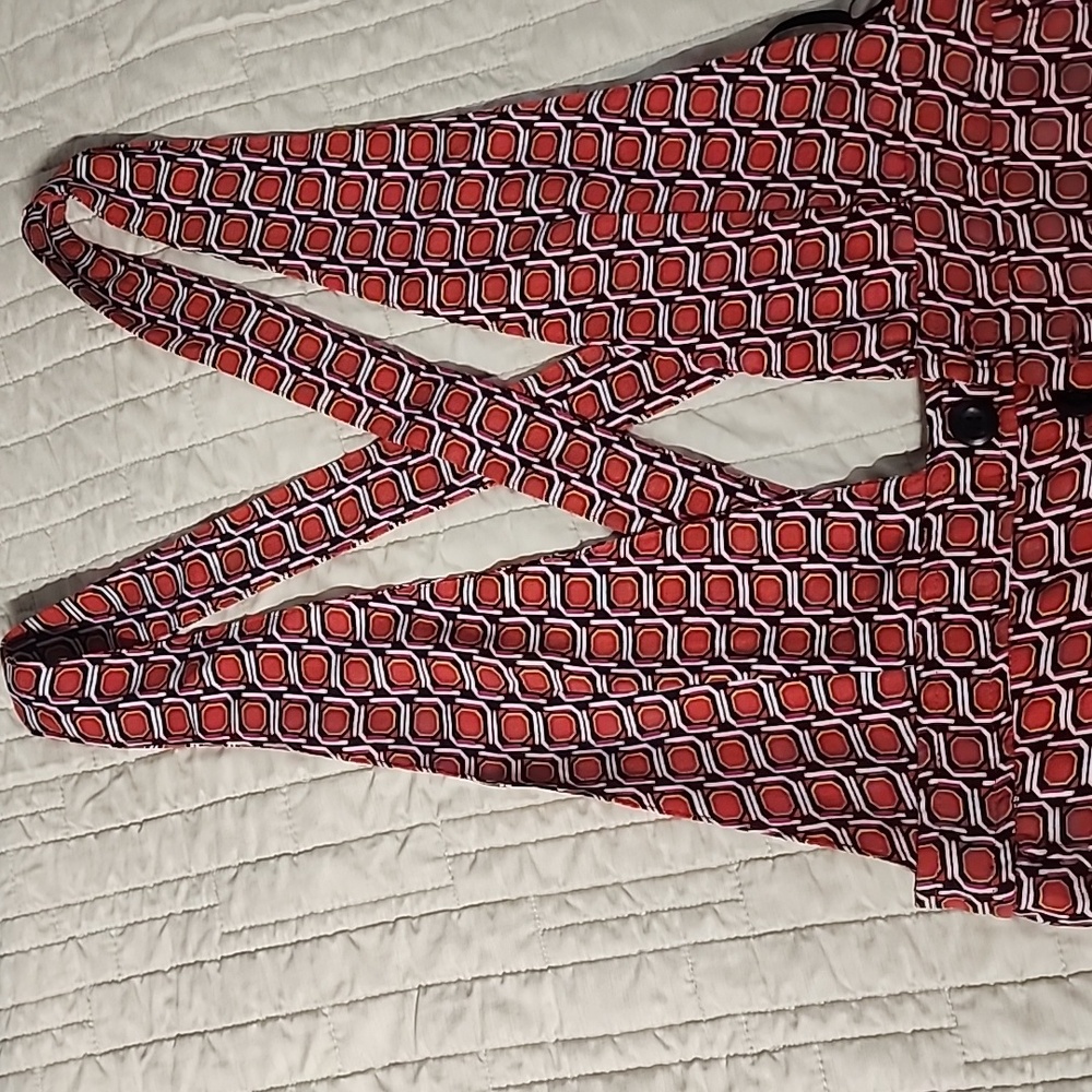 Stylish Red Patterned Jumpsuit - image 8